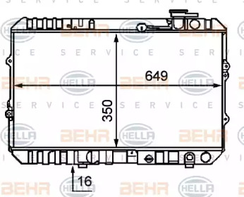 Водяной / масляный радиатор HELLA для HONDA CIVIC I Shuttle (AN, AR) 1.5 4WD (AR)