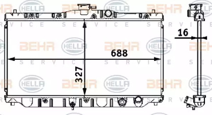 Водяной / масляный радиатор HELLA для HONDA ACCORD III Aerodeck (CA) 2.0 EX (CA5)