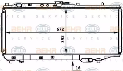 Водяной радиатор HELLA для MAZDA 323 S IV (BG) 1.3 16V