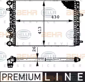 Водяной / масляный радиатор HELLA для SKODA FABIA I Combi (6Y5) 1.2