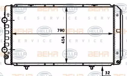 Водяной / масляный радиатор HELLA для FIAT DUCATO c бортовой платформой/ходовая часть (230_) 2.5 TDI