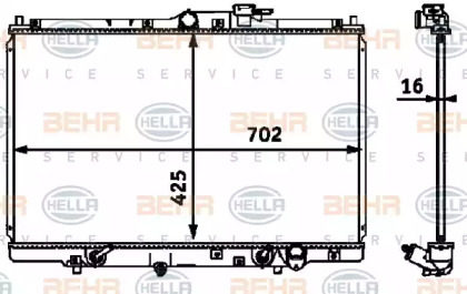Водяной радиатор HELLA для HONDA SHUTTLE (RA) 2.2 16V (RA1)