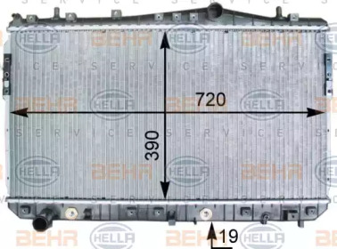 Водяной радиатор HELLA для CHEVROLET NUBIRA седан 1.8