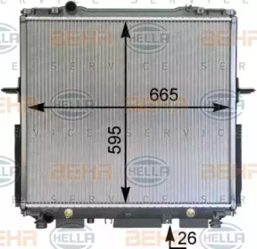 Водяной радиатор HELLA для KIA SORENTO I (JC) 3.5 V6 4WD