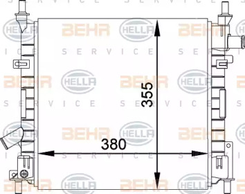 Водяной радиатор HELLA для FORD STREET KA (RL2) 1.6