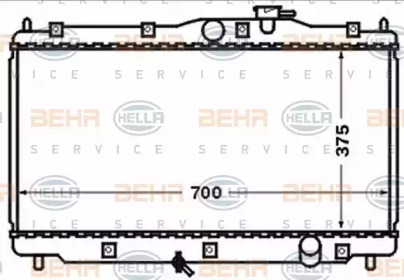 Водяной радиатор HELLA для HONDA PRELUDE IV (BB_) 2.3 i 16V (BB2)