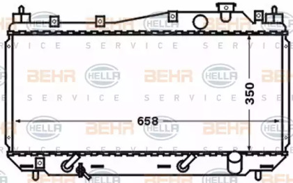 Водяной / масляный радиатор HELLA для HONDA CIVIC VII купе (EM2) 1.7 i