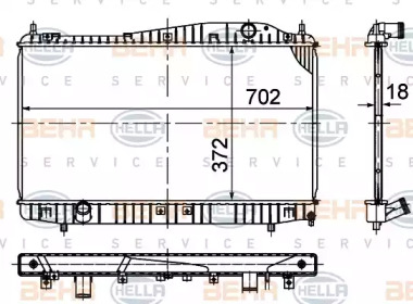 Водяной / масляный радиатор HELLA для CHEVROLET EVANDA 2.0
