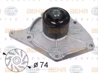 Водяной насос HELLA для NISSAN KUBISTAR (X76) 1.5 dCi