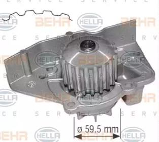 Водяной насос / прокладка HELLA для PEUGEOT 306 Кабриолет (7D, N3, N5) 1.8 16V
