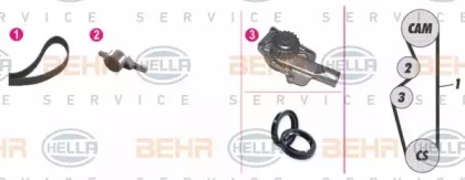 Ремень ГРМ / комплект HELLA для FORD FIESTA III (GFJ) 1.6