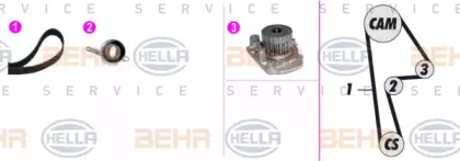 Водяной насос HELLA для HONDA CIVIC VI седан (EJ, EK) 1.5 i (EK3)