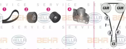 Водяной насос HELLA для RENAULT CLIO III (BR0/1, CR0/1) 2.0 16V Sport