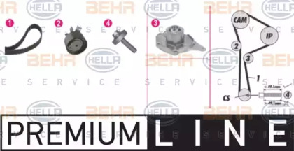 Комплект ремней ГРМ HELLA для NISSAN KUBISTAR (X76) 1.5 dCi