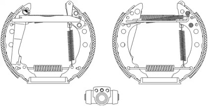 Барабанный тормозной механизм HELLA для VW SCIROCCO (53) 1.6