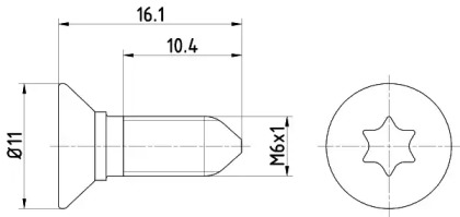 Дисковой тормозной механизм HELLA для VW POLO (6R, 6C) 1.0 TSI