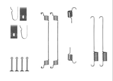 Барабанный тормозной механизм HELLA для NISSAN PIXO (UA0) 1.0