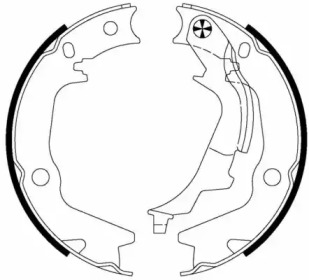 Барабанный тормозной механизм HELLA для KIA SOUL (AM) 1.6 CVVT