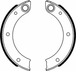 Барабанный тормозной механизм HELLA для PORSCHE 911 3.3 SC Turbo