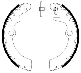 Барабанный тормозной механизм HELLA для NISSAN PIXO (UA0) 1.0
