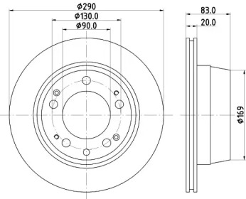 Тормозной диск HELLA для PORSCHE 911 3.0 SC Carrera
