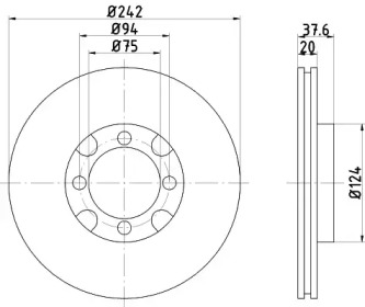 Тормозной диск HELLA для MAZDA 626 III Hatchback (GD) 2.0 16V