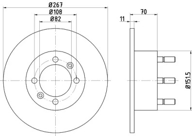 Дисковой тормозной механизм HELLA для ALFA ROMEO GT (105_) V 1750 (105)