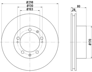 Тормозной диск HELLA для PORSCHE 911 (964) 3.6 Carrera 4