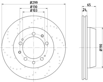 Дисковой тормозной механизм HELLA для PORSCHE 911 Targa (993) 3.6 Carrera