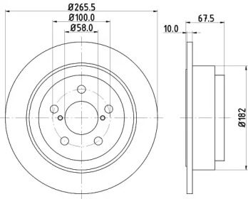 Тормозной диск HELLA для SUBARU IMPREZA седан (GD) 2.0 i AWD