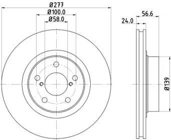 Тормозной диск HELLA для SUBARU IMPREZA седан (GD) 2.0 i AWD