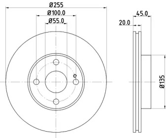 Дисковой тормозной механизм HELLA для MAZDA MX-5 I (NA) 1.8