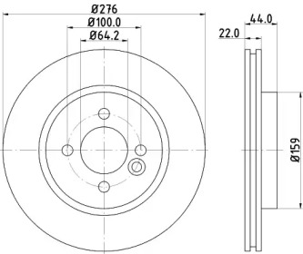 Дисковой тормозной механизм HELLA для MINI MINI Кабриолет (R52) Cooper