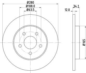 Дисковой тормозной механизм HELLA для JAGUAR X-TYPE Estate (X400) 2.0 D