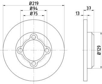 Дисковой тормозной механизм HELLA для KIA PRIDE (DA) 1.1 i