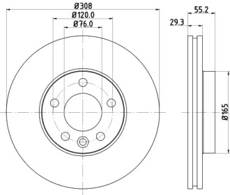 Дисковой тормозной механизм HELLA для VW MULTIVAN V (7HM, 7HN, 7HF, 7EF, 7EM, 7EN) 1.9 TDI