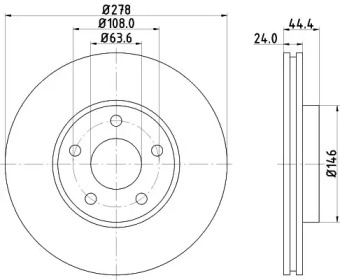 Дисковой тормозной механизм HELLA для FORD TOURNEO CONNECT 1.8 TDCi /TDDi /DI