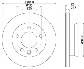 Дисковой тормозной механизм HELLA для MERCEDES-BENZ SPRINTER 3-t Фургон (903) 308 CDI