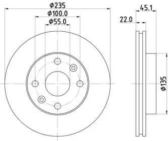 Дисковой тормозной механизм HELLA для KIA RIO универсал (DC) 1.3