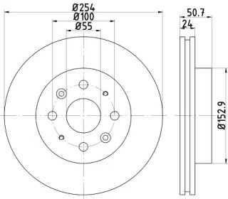 Дисковой тормозной механизм HELLA для KIA RIO универсал (DC) 1.3