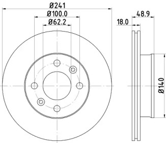 Тормозной диск HELLA для KIA PICANTO (BA) 1.0