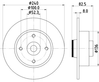 Дисковой тормозной механизм HELLA для NISSAN NOTE (E11, NE11) 1.5 dCi