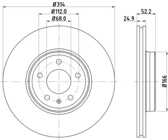 Дисковой тормозной механизм HELLA для AUDI A4 Avant (8K5, B8) 2.0 TDI quattro