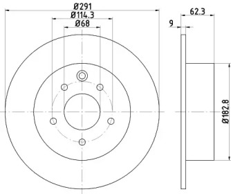 Тормозной диск HELLA для NISSAN SENTRA VII (B17) 1.6