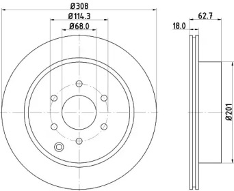 Дисковой тормозной механизм HELLA для NISSAN PATHFINDER IV (R52) 3.0 dCi 4WD
