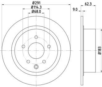 Дисковой тормозной механизм HELLA для NISSAN TEANA I (J31) 2.3