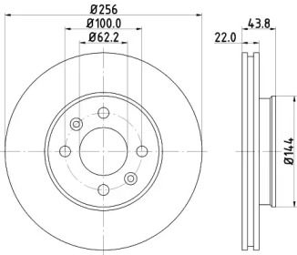 Тормозной диск HELLA для KIA RIO III седан (UB) 1.2 CVVT