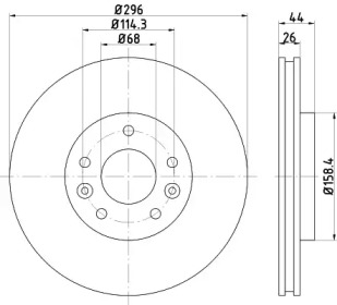 Дисковой тормозной механизм HELLA для NISSAN QASHQAI II (J11, J11_) 1.6 dCi ALL MODE 4x4-i
