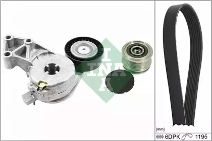 Комплект ручейковых ремней INA для VW BORA Variant (1J6) 1.8 T