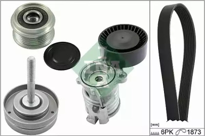 Поликлиновойремень / комплект INA для SKODA FABIA I Combi (6Y5) 1.2